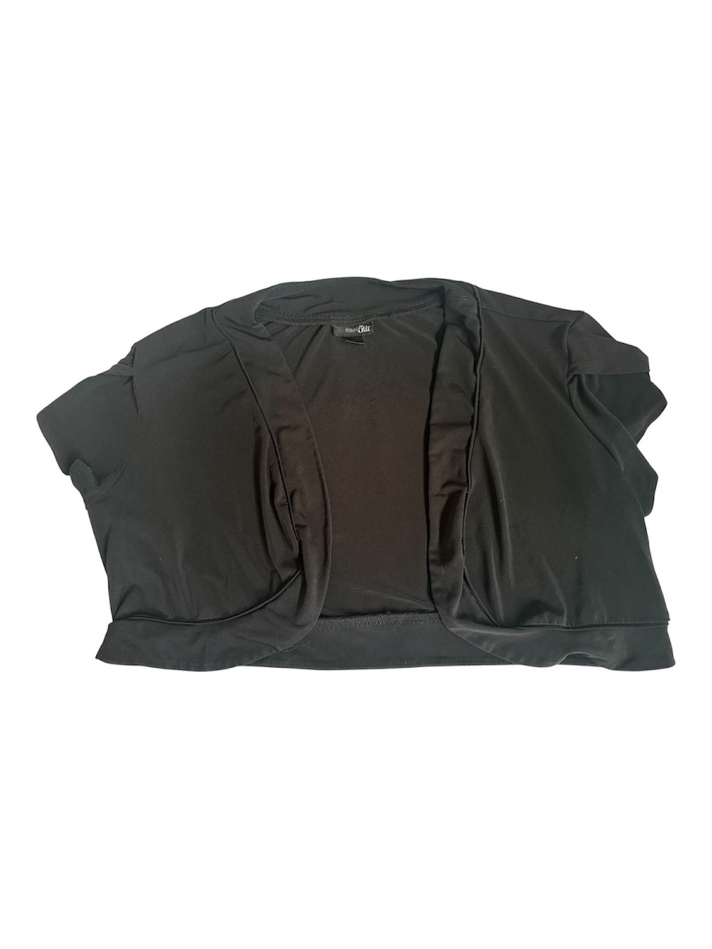 East 5th Black Cropped Bolero Shrug Size PXL Layering Short Sleeved Cardigan